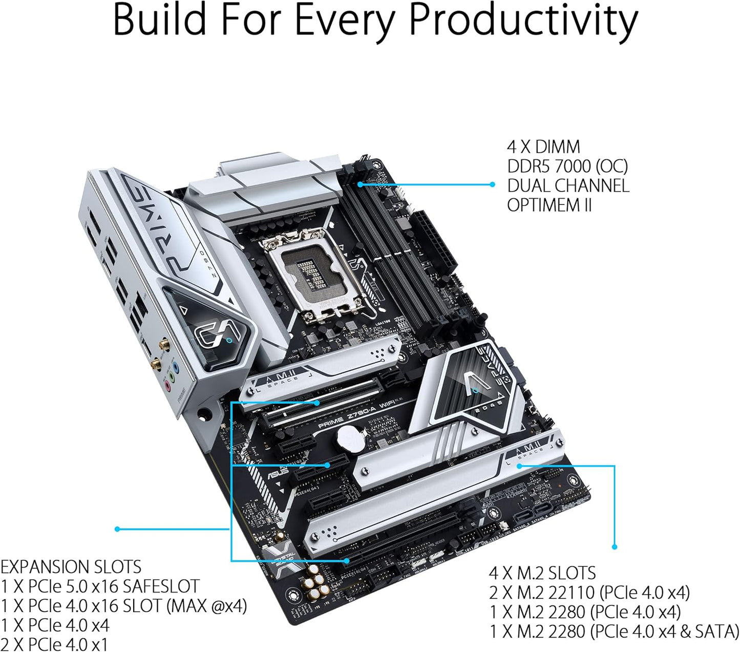 ASUS Prime Z790-A WiFi 6E LGA 1700(Intel 14th,13th&12th) ATX Motherboard