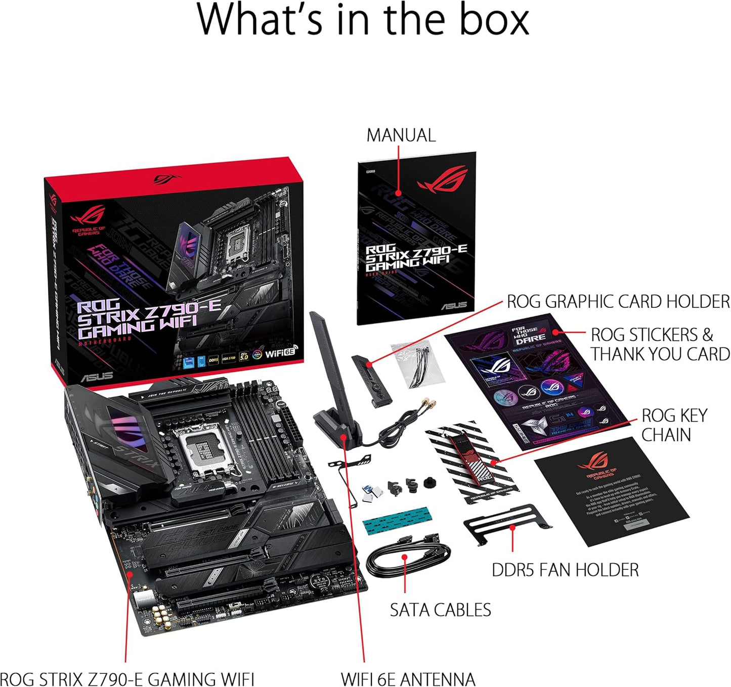 ASUS ROG Strix Z790-E Gaming WiFi 6E LGA 1700(Intel 14th,13th&12th Gen) ATX gaming motherboard