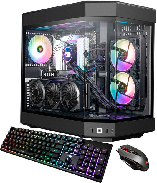 iBUYPOWER - Y60 Gaming Desktop - AMD Ryzen 7 7700X - 32GB DDR5 RAM - NVIDIA GeForce RTX 4060Ti 8GB - 2TB NVMe SSD - Black