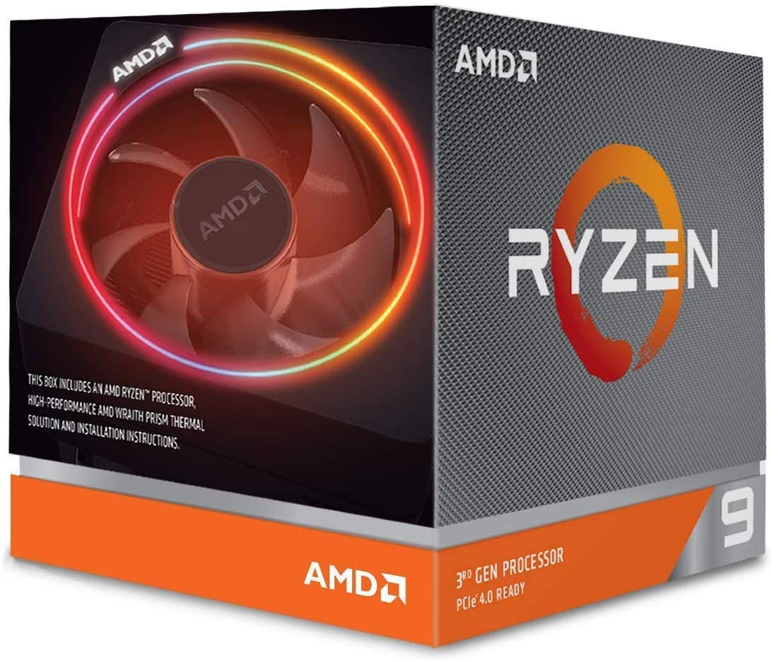 Ryzen 9 3900X 12-Core, 24-Thread Unlocked Desktop Processor with Wraith Prism LED Cooler