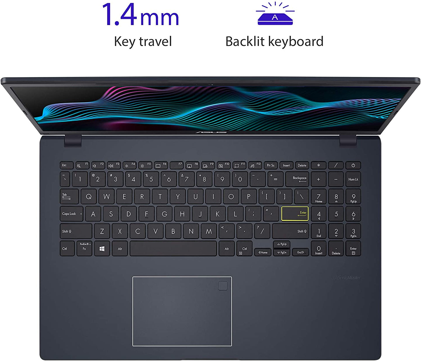 Laptop L510 Ultra Thin Laptop, 15.6” FHD Display, Intel Celeron N4020 Processor, 4GB RAM, 128GB Storage, Windows 10 Home in S Mode, 1 Year Microsoft 365, Star Black, L510MA-DS04