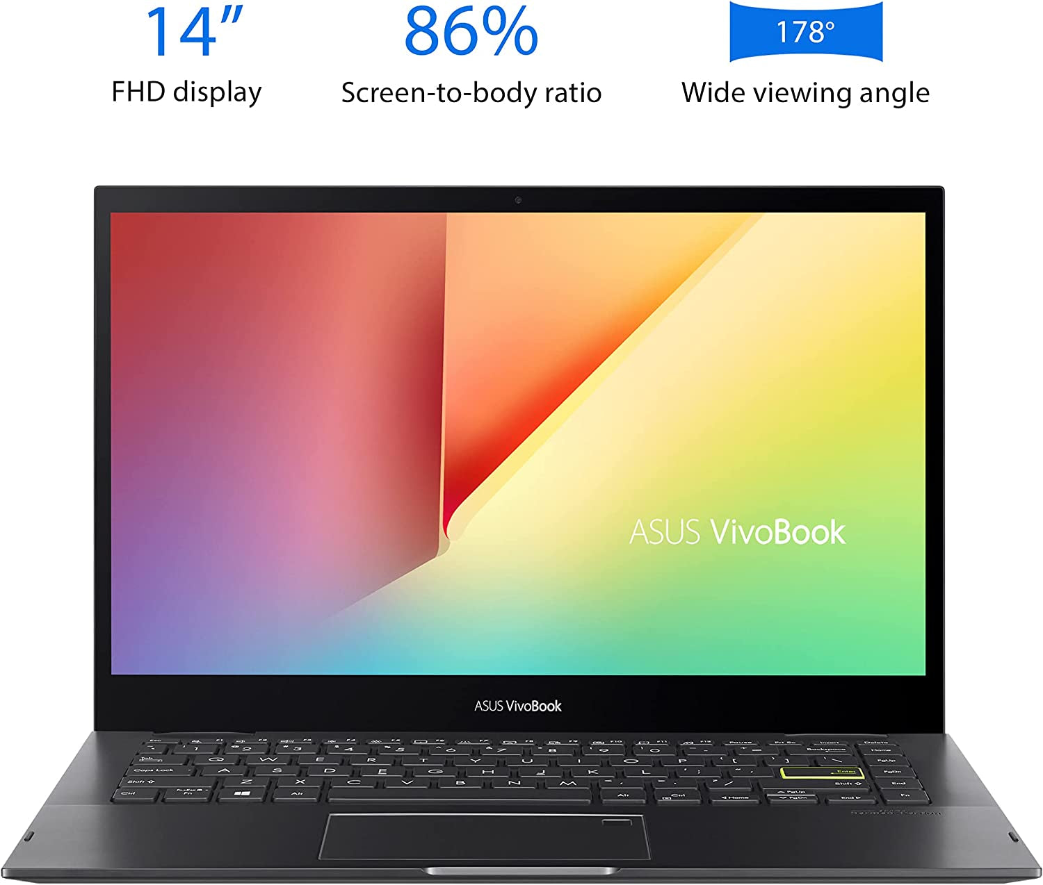 ASUS Vivobook Flip 14 Thin and Light 2-In-1 Laptop, 14” FHD Touch, 11Th Gen Intel Core I3-1115G4, 4GB RAM, 128GB SSD, Thunderbolt 4, Fingerprint, Windows 10 Home in S Mode, Indie Black, TP470EA-AS34T