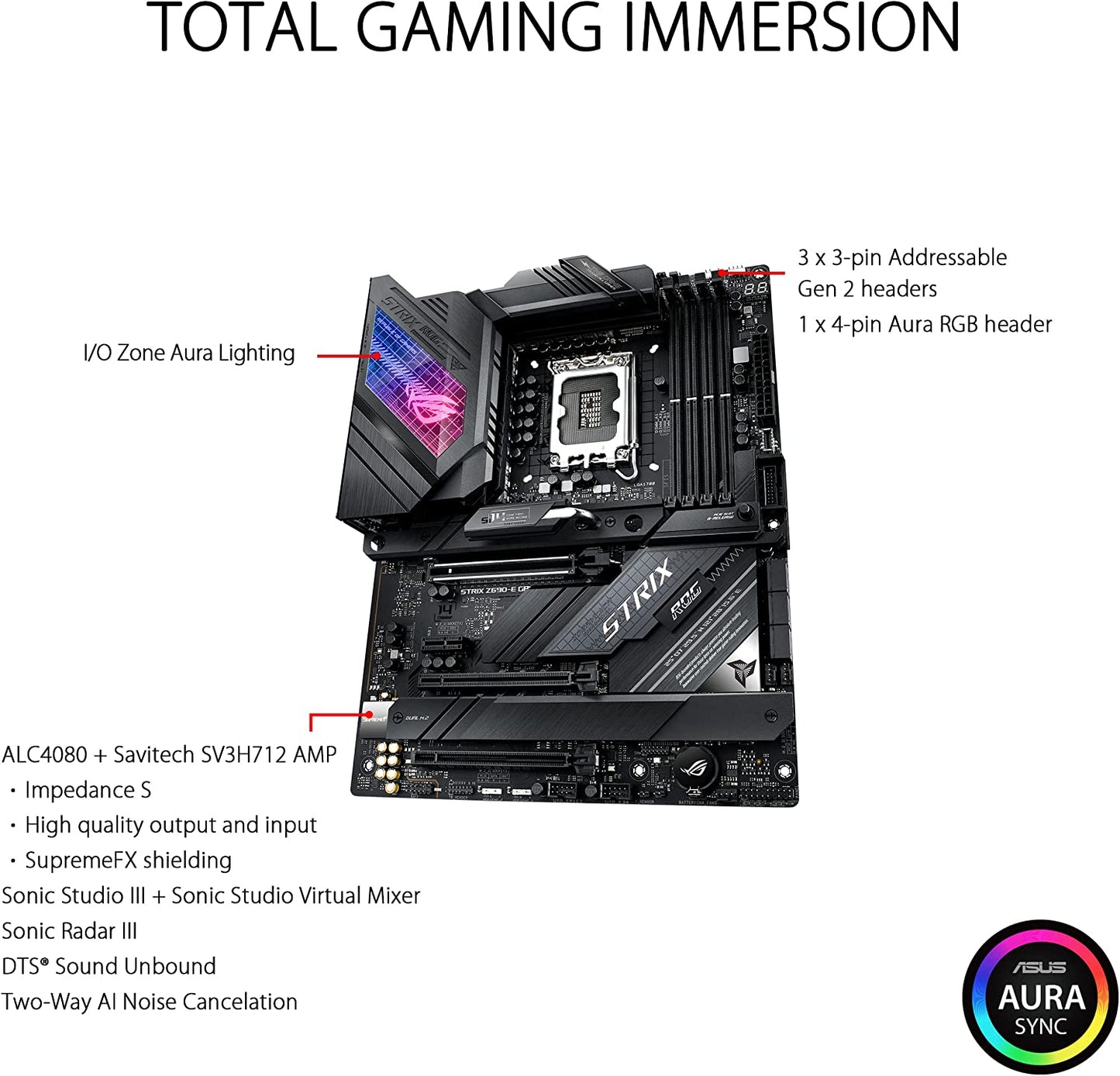 ASUS ROG Strix Z690-E Gaming WiFi 6E LGA 1700(Intel 12th Gen)ATX gaming motherboard